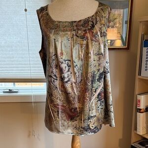 Floral Print Sleeveless Top